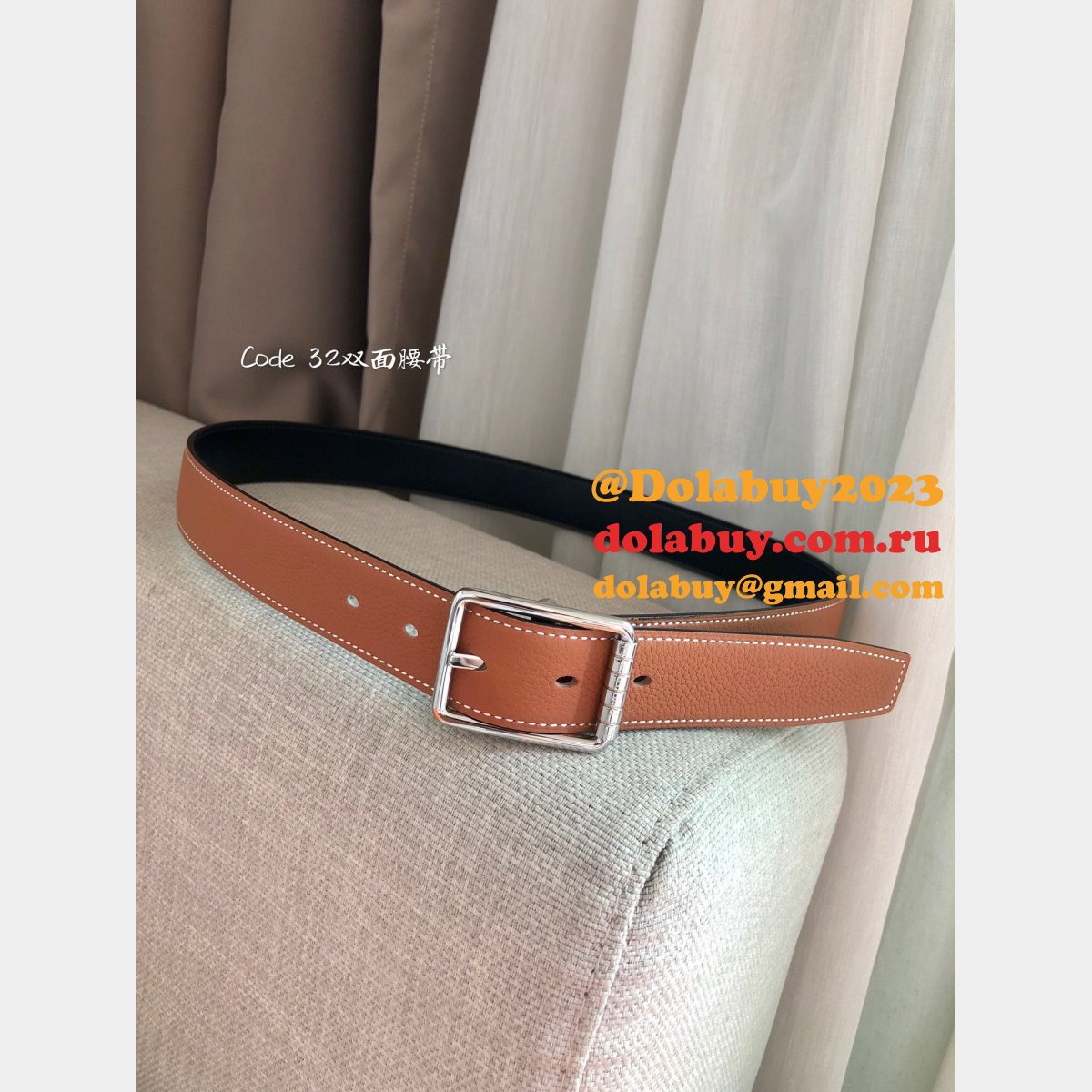 Share Replica Hermes H Belt Reversible Leather 32mm Online