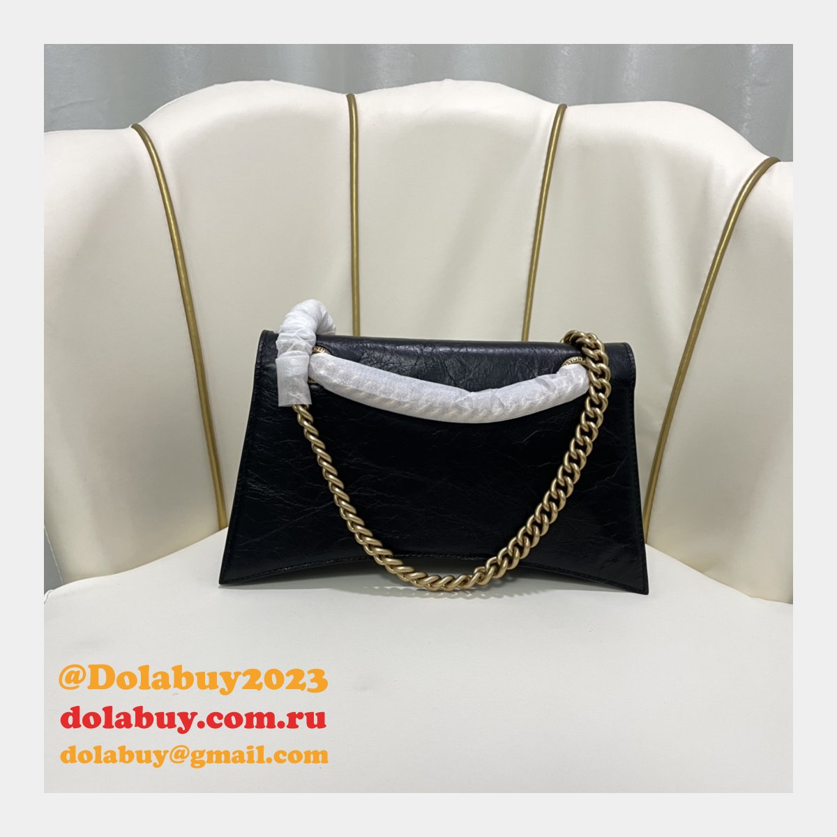 Top Quality BEST BALENCIAGA Crush Chain Small Bag 25CM