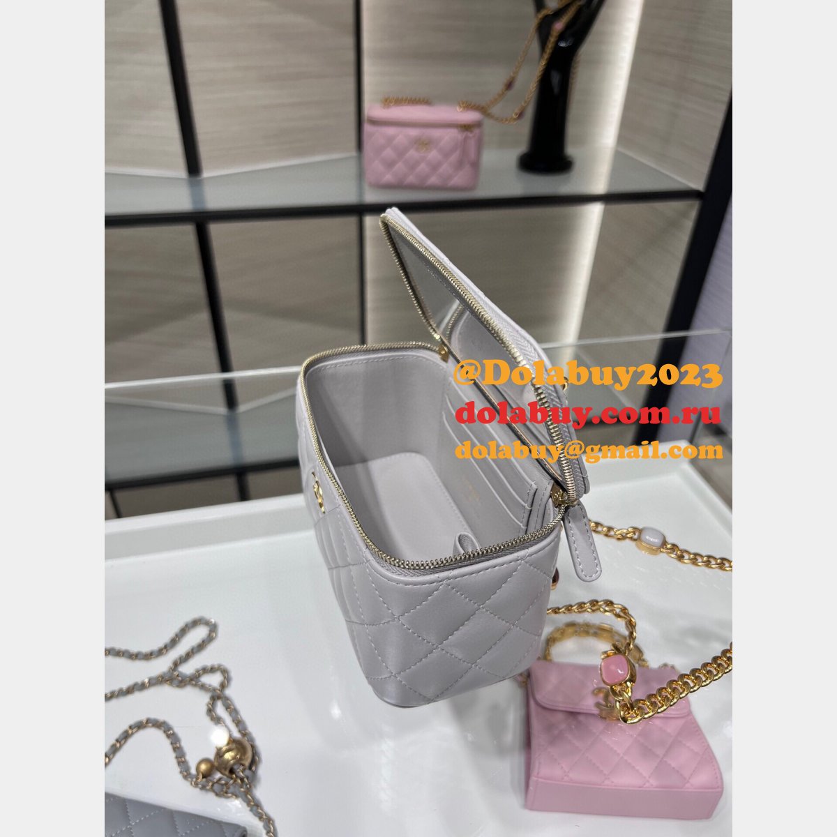 Inspired CC gemstone VANITY box handbag