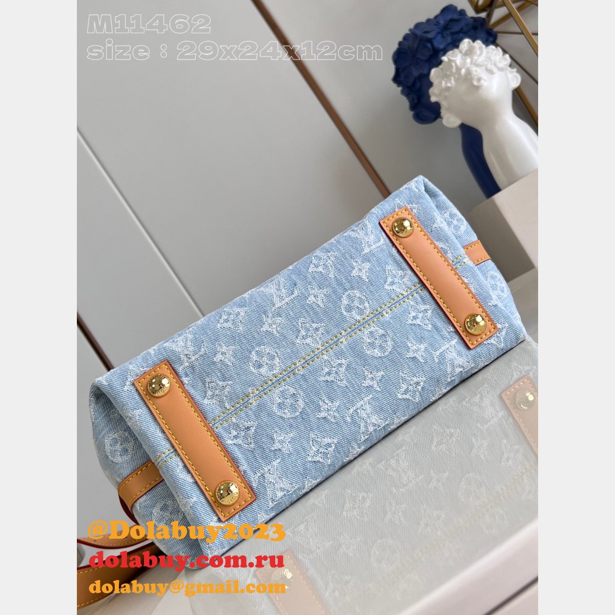 CarryAll Louis Vuitton M11462 Sky Blue Handbags Replica Best Quality