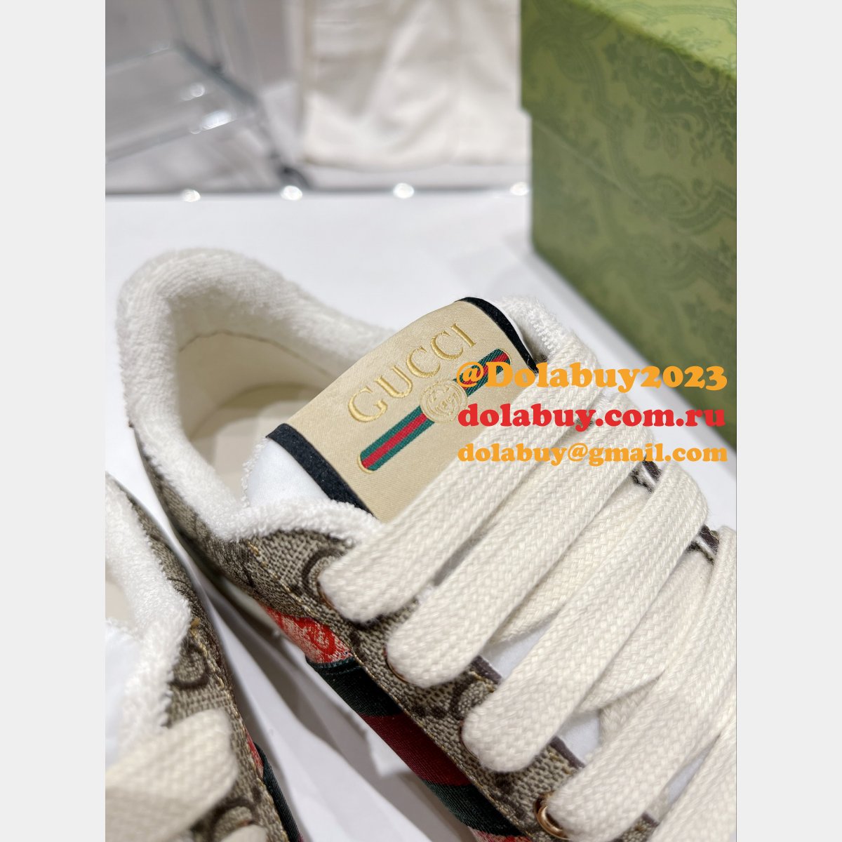 G*u*i dirty embroidery cowhide shoes replica shop