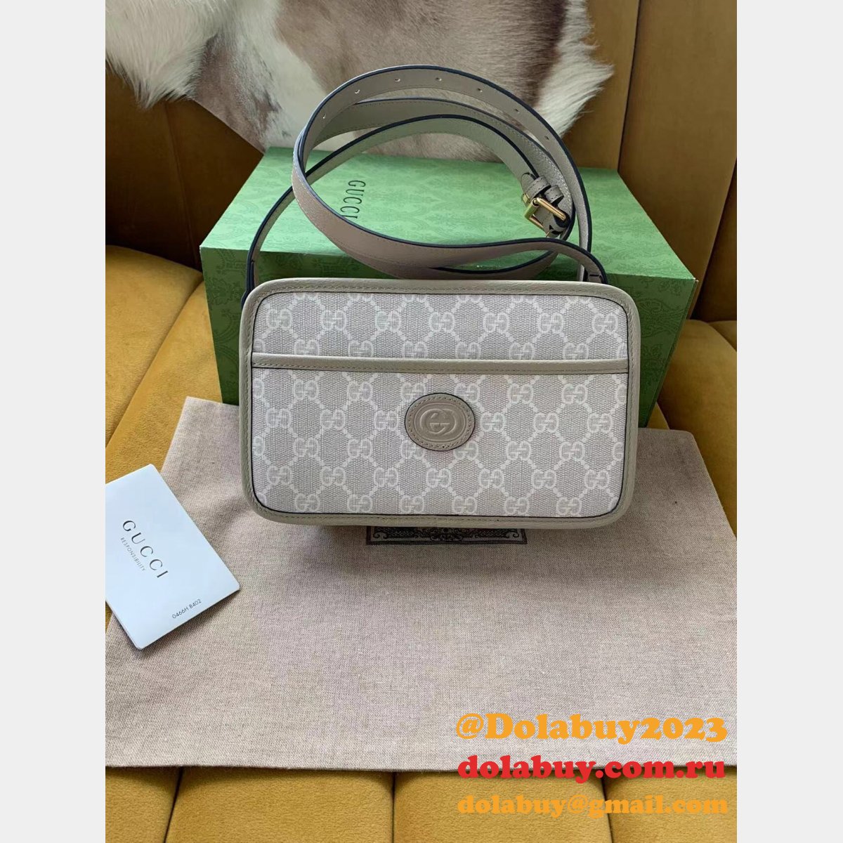 G*u*i luxury men replica 658572 with interlocking g bag