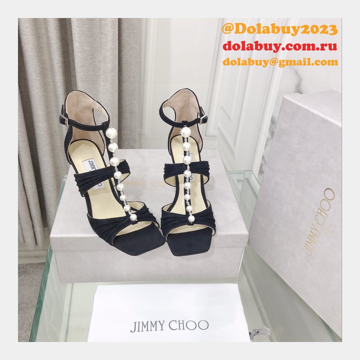 Suede Sandals Aura 95 Fake Jimmy Choo Heel: 8.5 cm Shoes