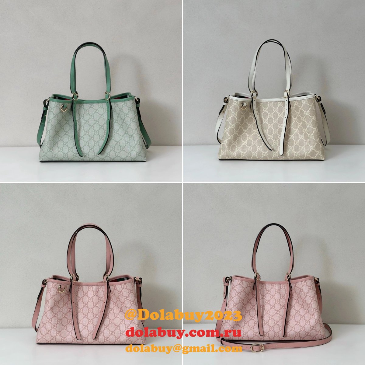 Gucci Inspired GG Emblem Small Tote Shoulder 815214 Bag