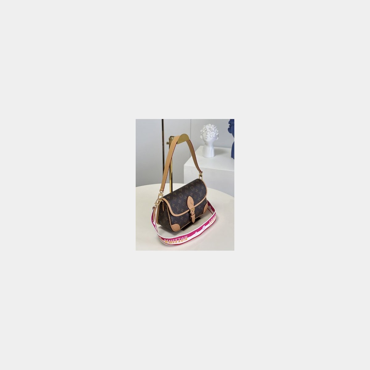 Replica Louis Vuitton Copy Diane Monogram M46049 Fuchsia Bags