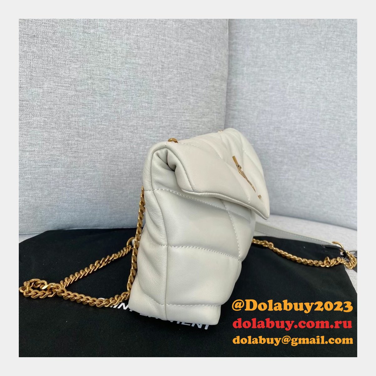 Top Quality best YSL LOULOU PUFFER HANDBAG 23cm