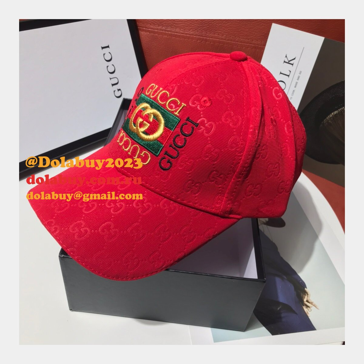 aaa+ G*u*i palace classic pattern simple embroidery logo hats