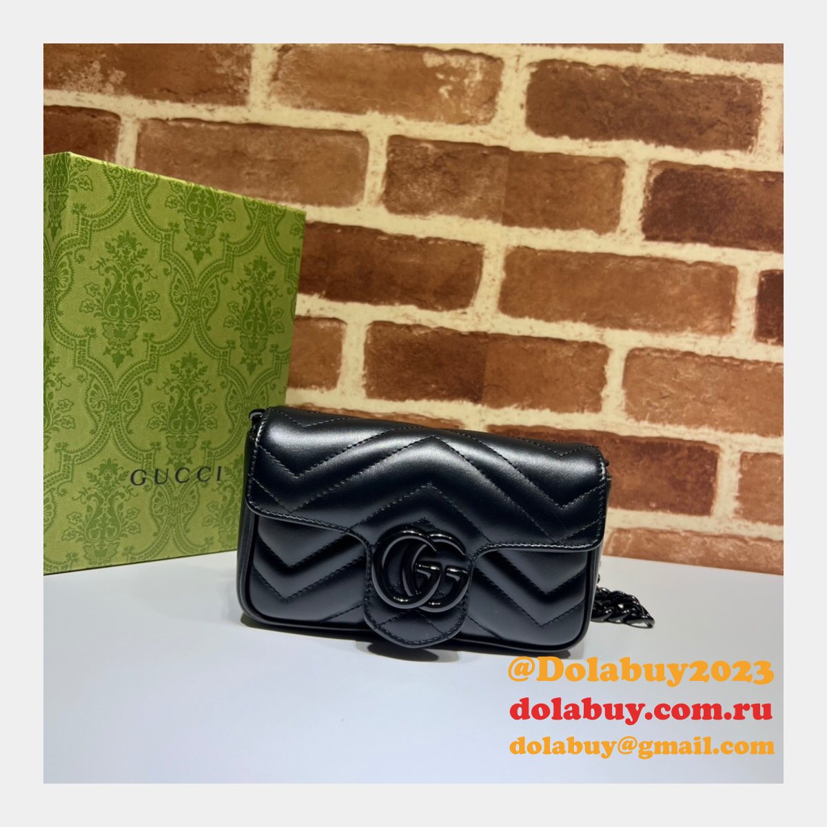 best high quality replica G*u*i gg marmont belt 699757 bag