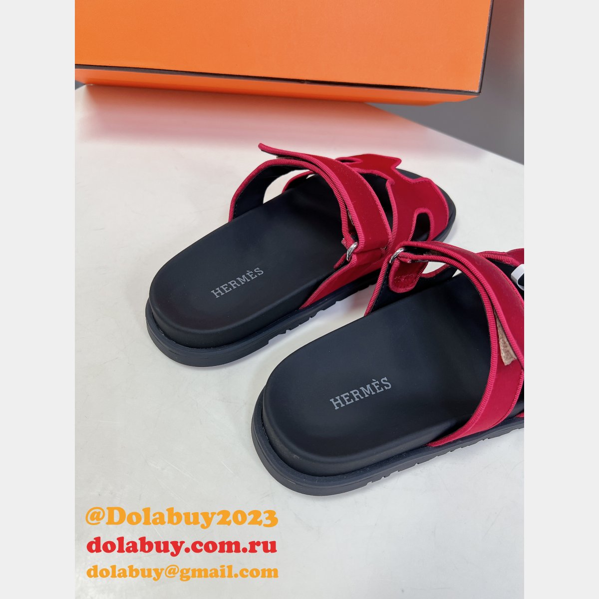 Luxury 2024 Hermes Replica Chypre Sandal High Quality Shoes
