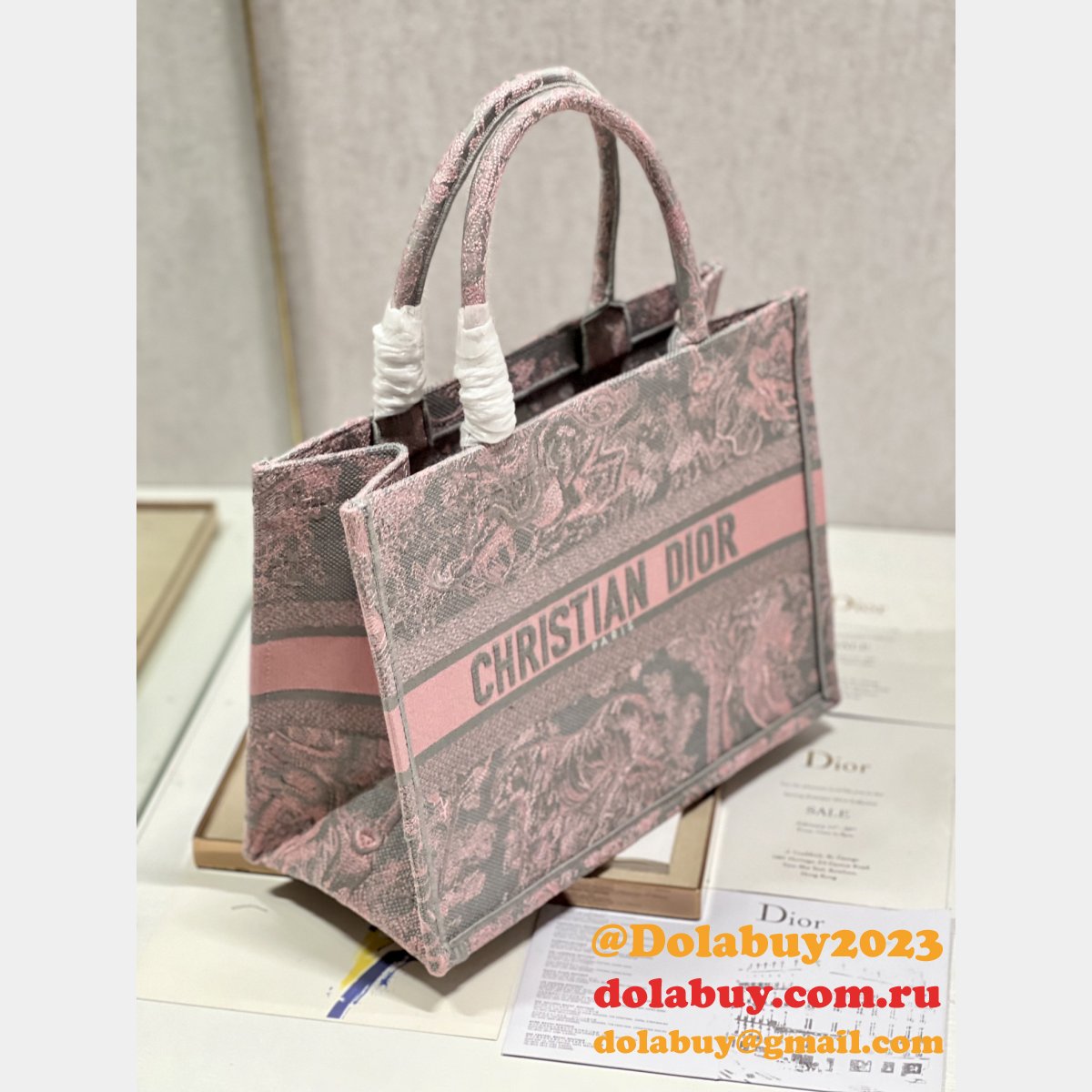 Replica Dior Luxury Designer Book Tote Bayadere D-Stripes Bags