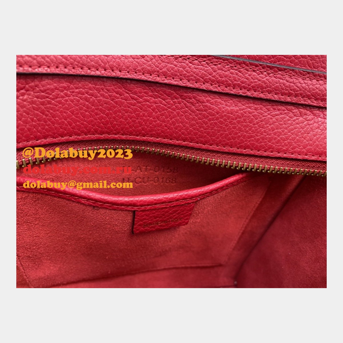 Celine Replica Red Luggage Nano Shopper 168243 Women