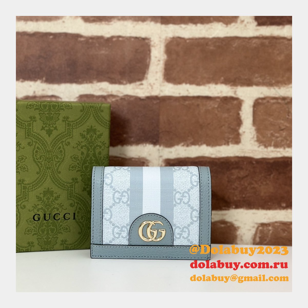 Gucci Perfect GG Supreme Ophidia Card Case Wallet 523155 Bag