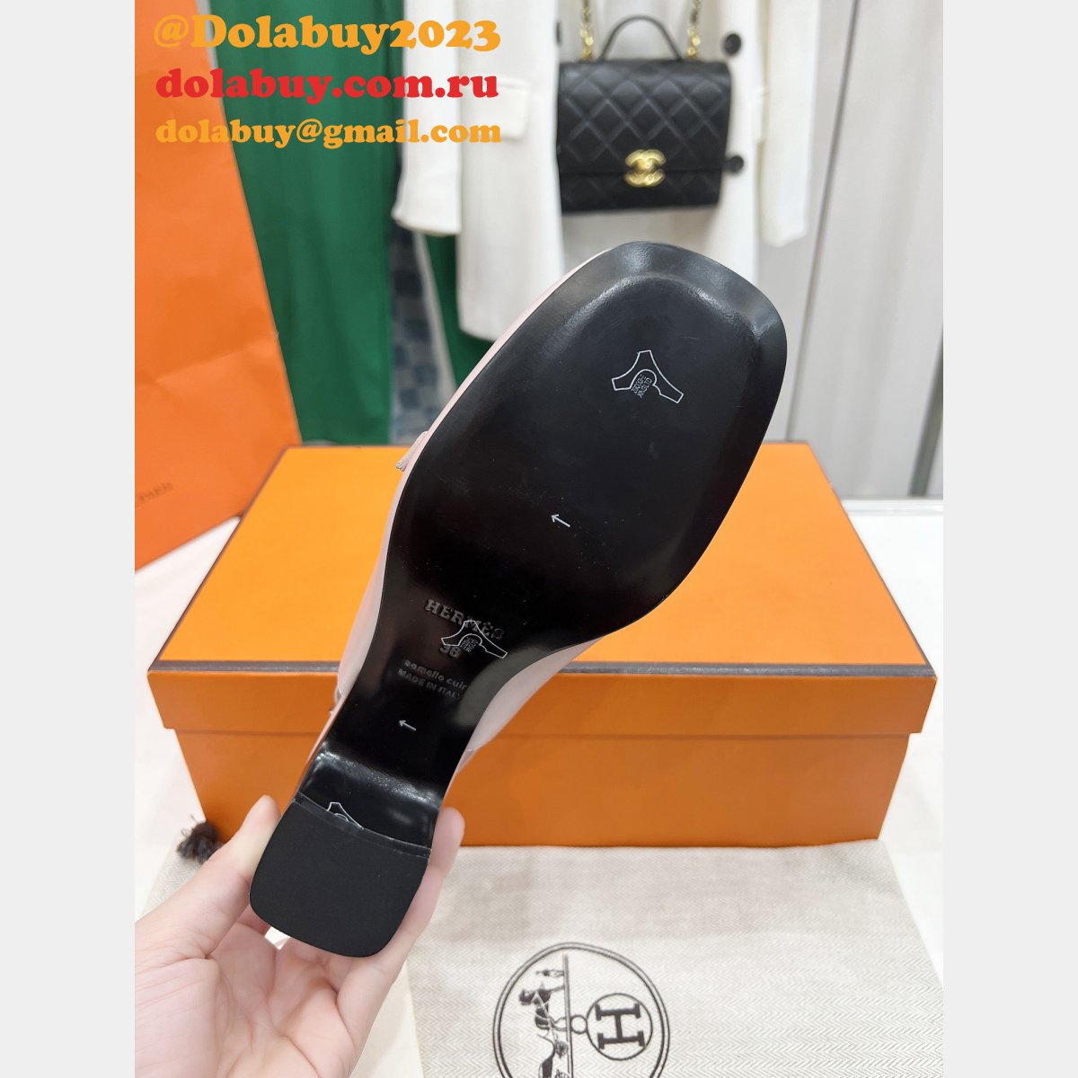 Designer Infinie Pump Hermes Knockoff Sandals Shoes