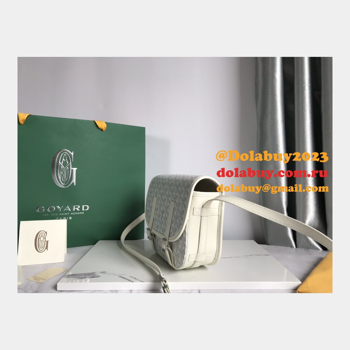 Copy Goyard Chevron Belvedere Duplicate Messenger GY020098 Fake Bag