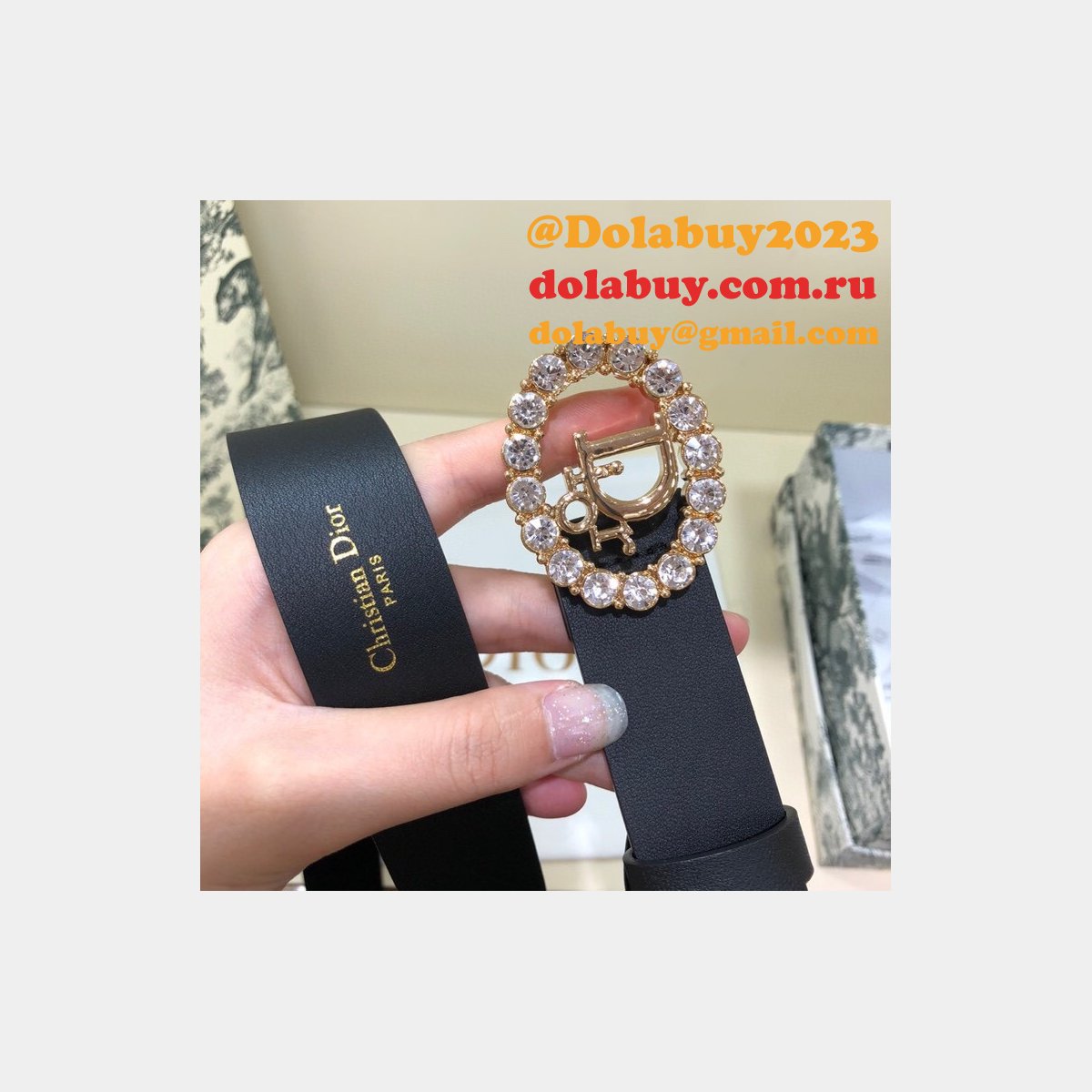 Wholesale Christian Dior AAA Belts 30mm Black Replica