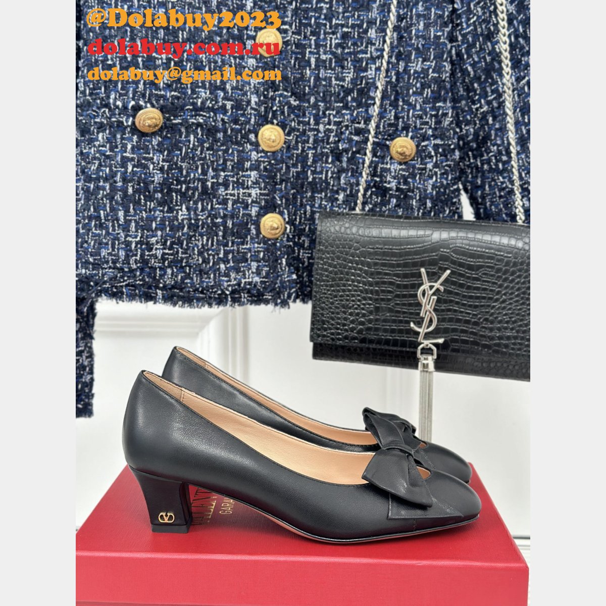 7 Star Valentino BOWOW PUMP IN KIDSKIN