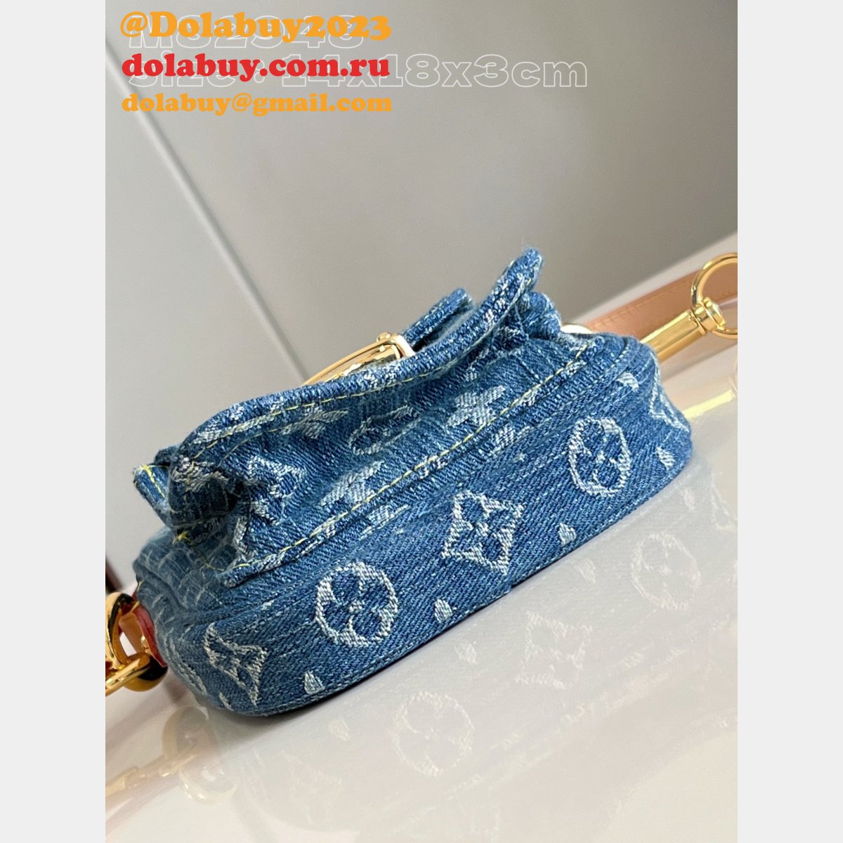 Louis Vuitton Replica Designer Fairfax Pochette Monogram Denim M82948