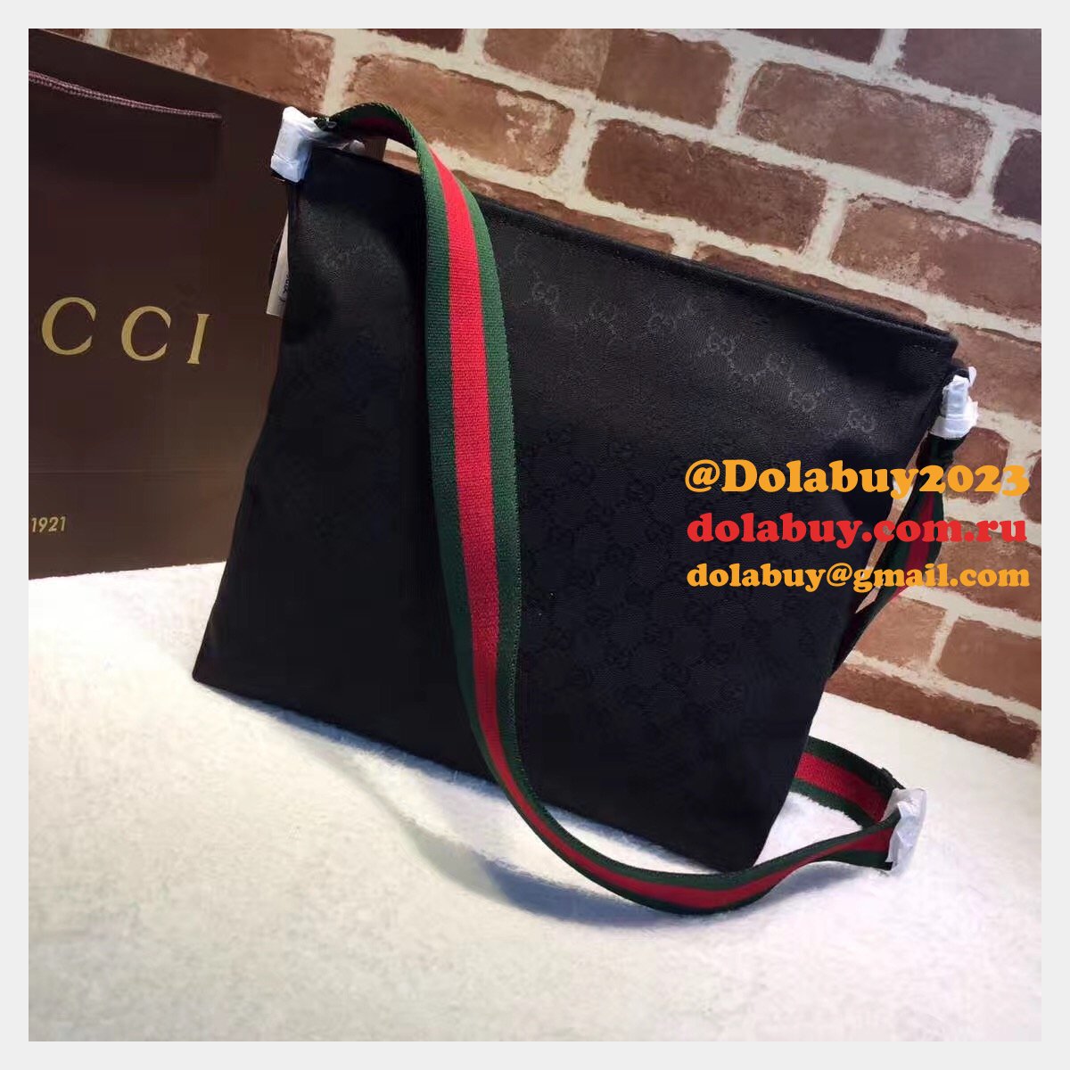 7 star G*u*i cheap crossbody 189751 gg canvas messenger bag