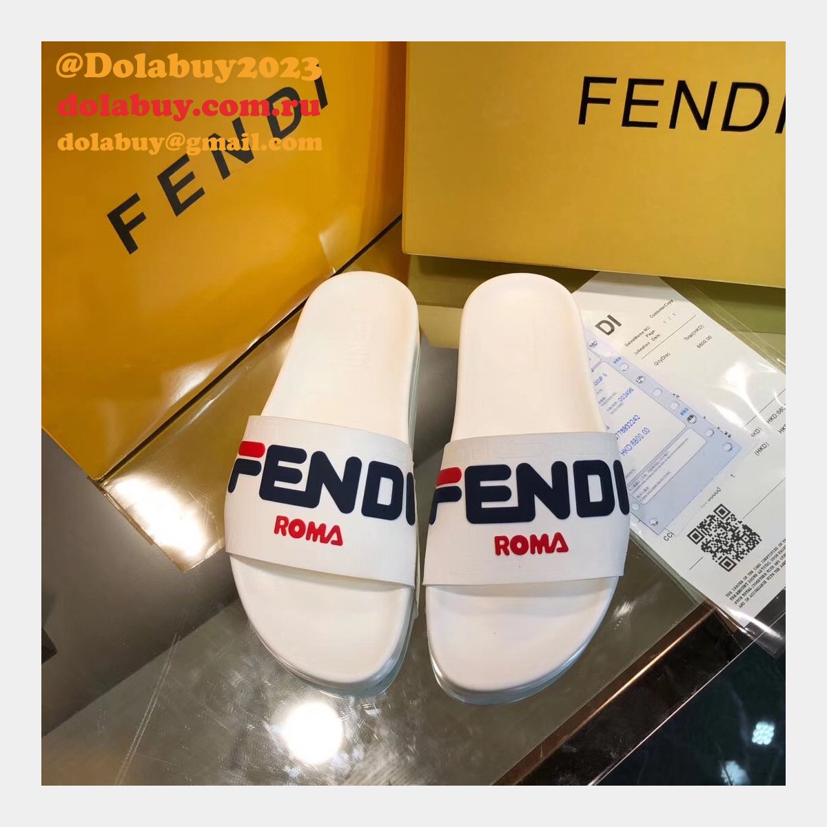 fashion F**di casual slippers