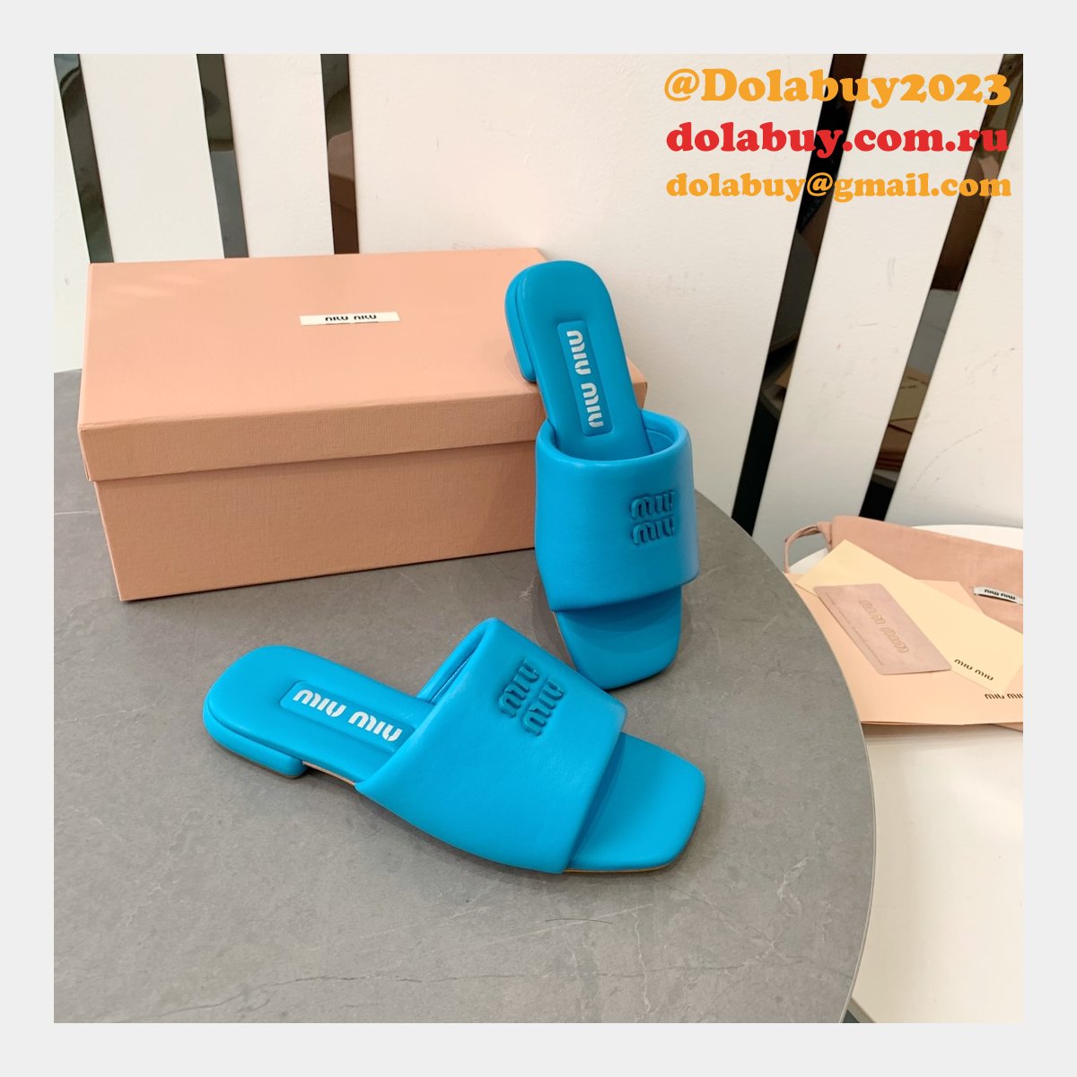 Perfect MiuMiu Bread Slippers Summer Replica Sandals