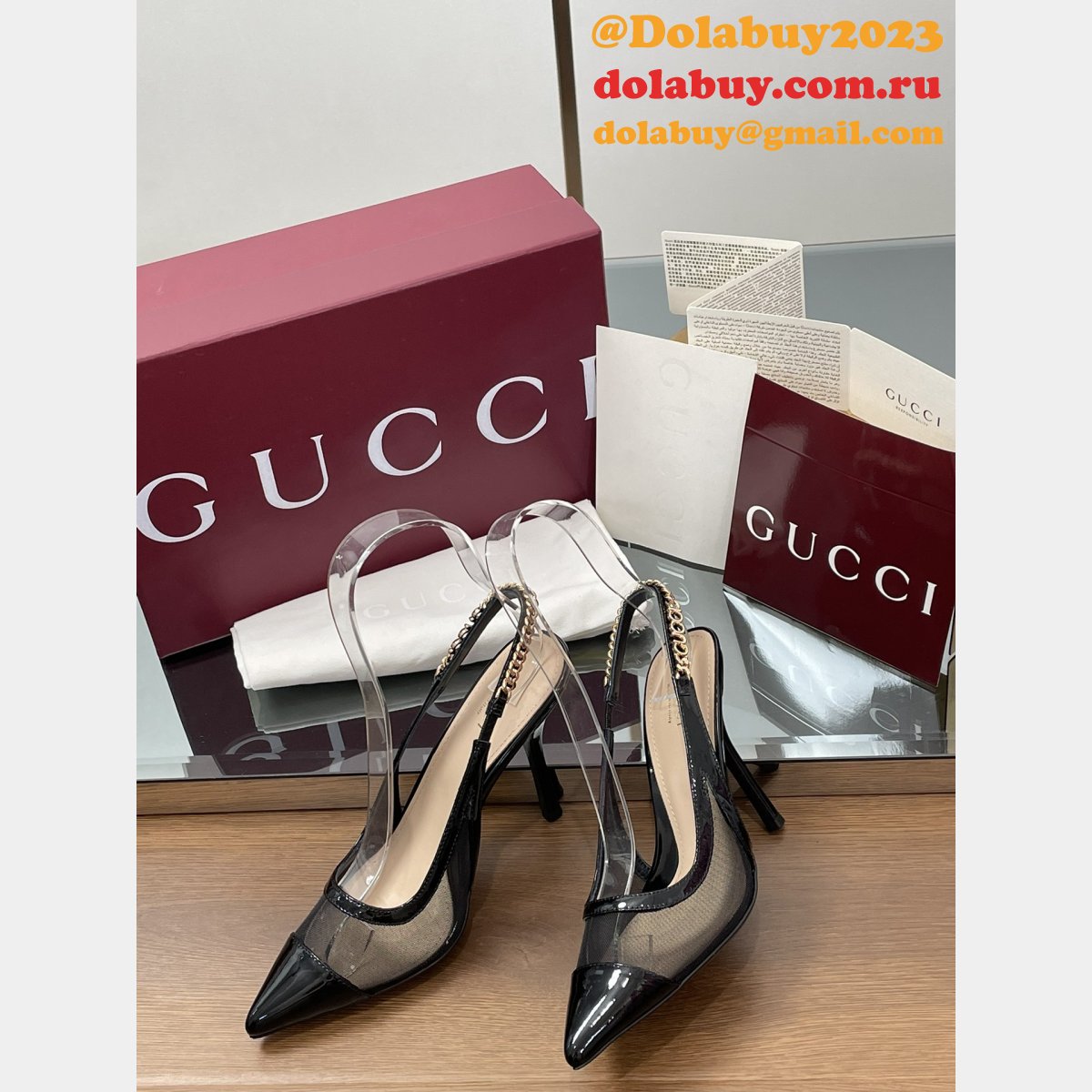 fashion G*u*i signoria slingback pump