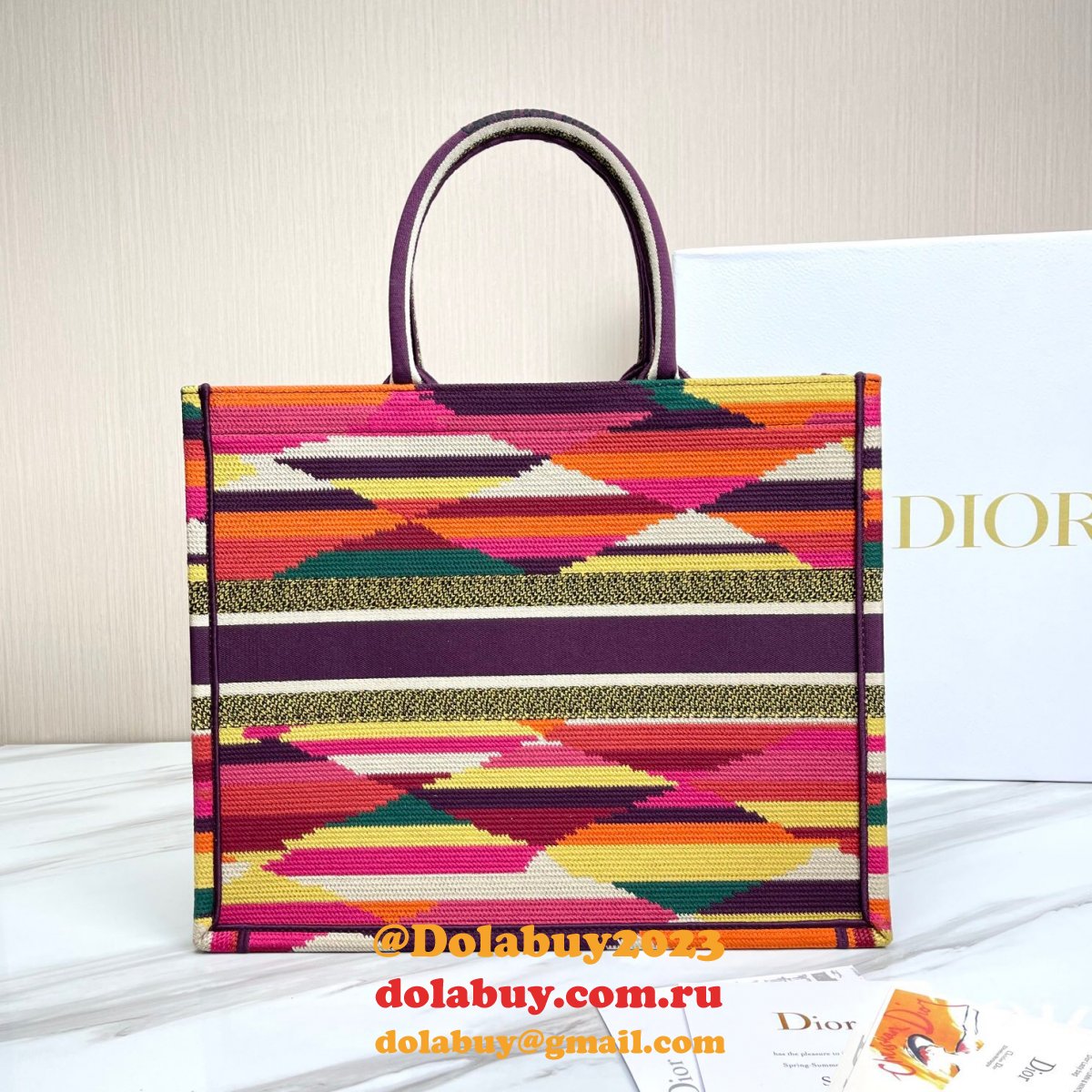 Buy Tote Bags from Dior 2021 41.5CM Replica CD Book