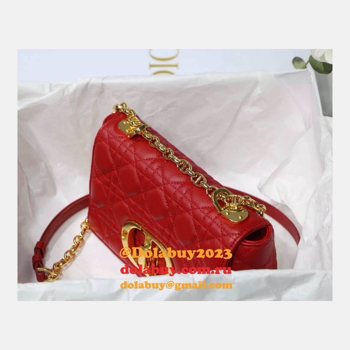 Knockoff Dior Caro High Quality Red Bag