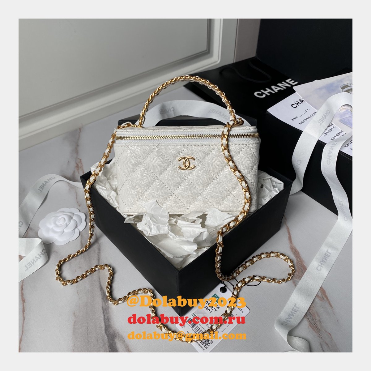 Wholesale AP4064 Gold Buckle Shoulder Vanity Copy Bag
