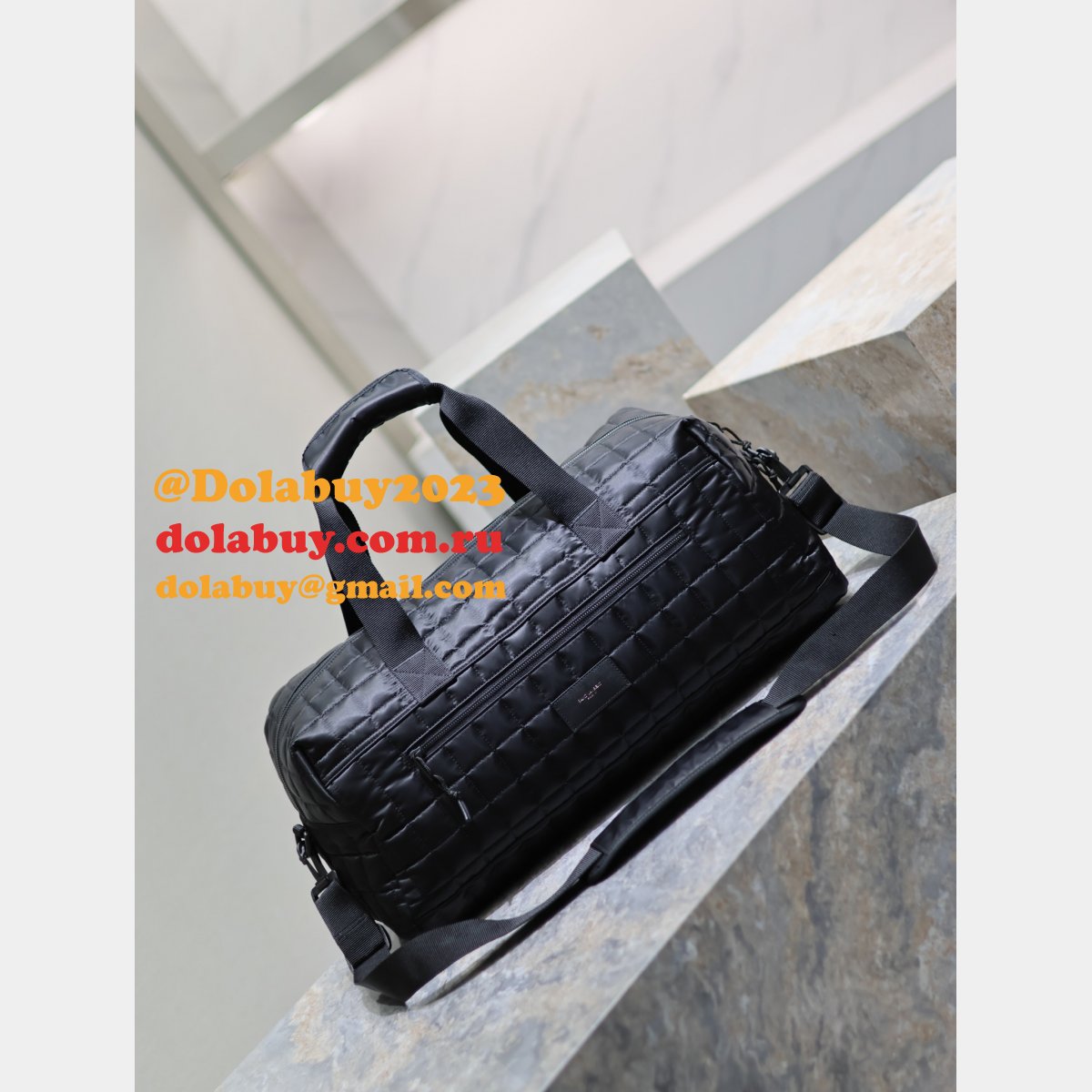 Luxury Fake Designer YSL 581374-1 Travel Tote Black Bag