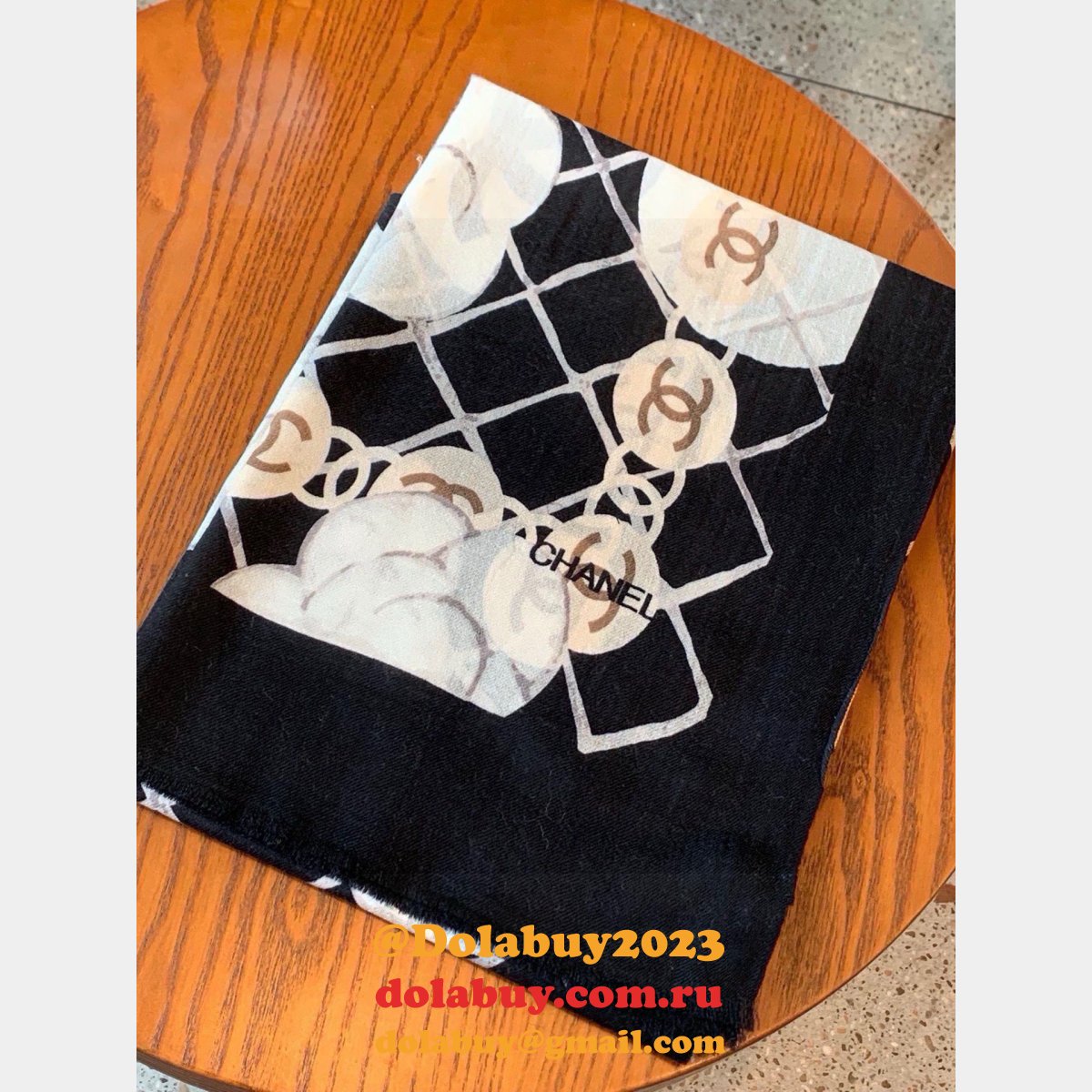 Luxury Designer Chanel Cashmere Scarf