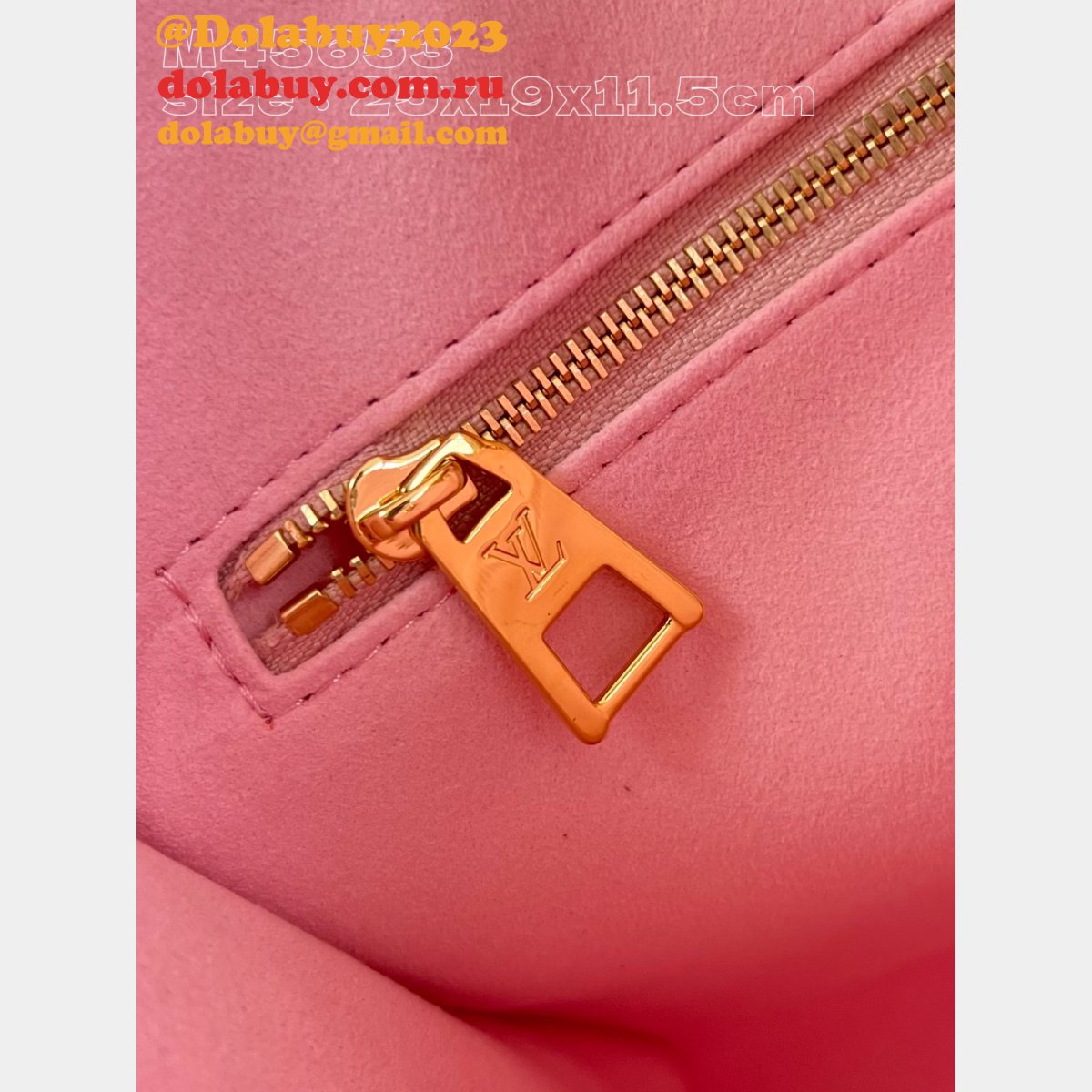 Wholesale M47135 Onthego Designer Copy Louis Vuitton Dolabuy Pink Bags