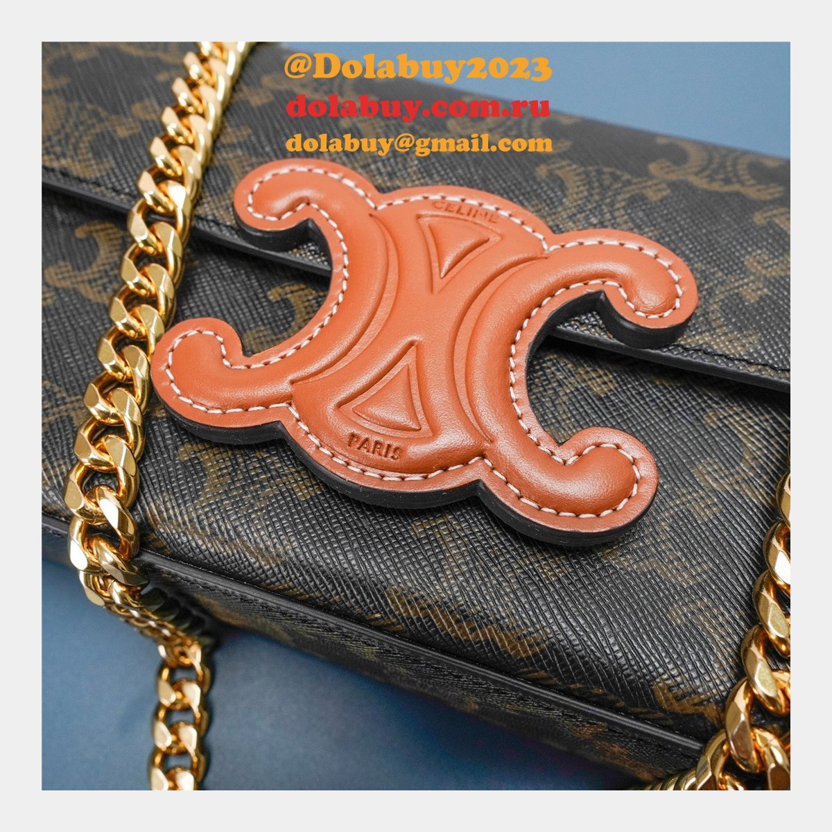 Fake Cheap Replica Celine Triomphe Handbags 21CM