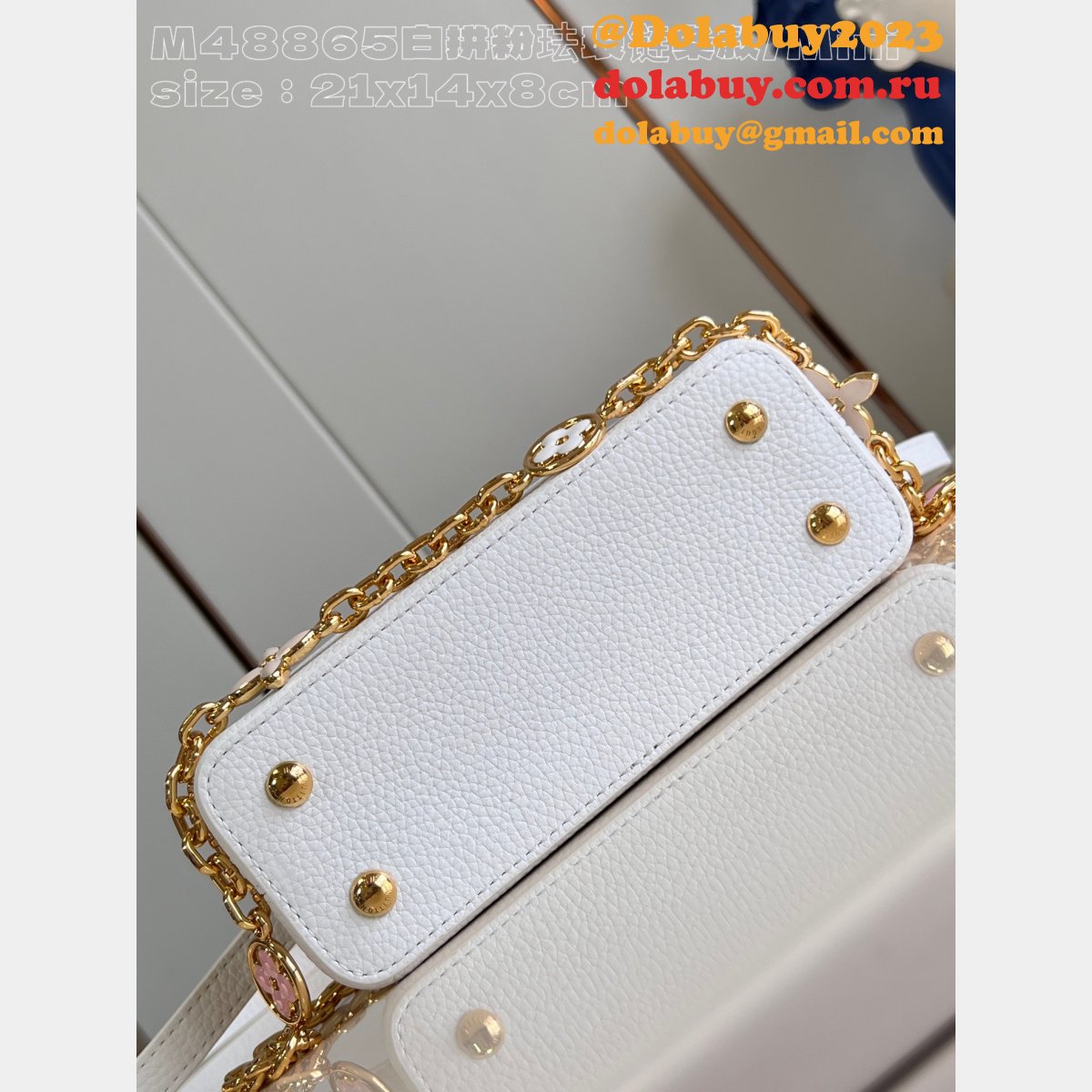 Replica 1:1 Mirror Louis Vuitton Capucines M48865 White Bags
