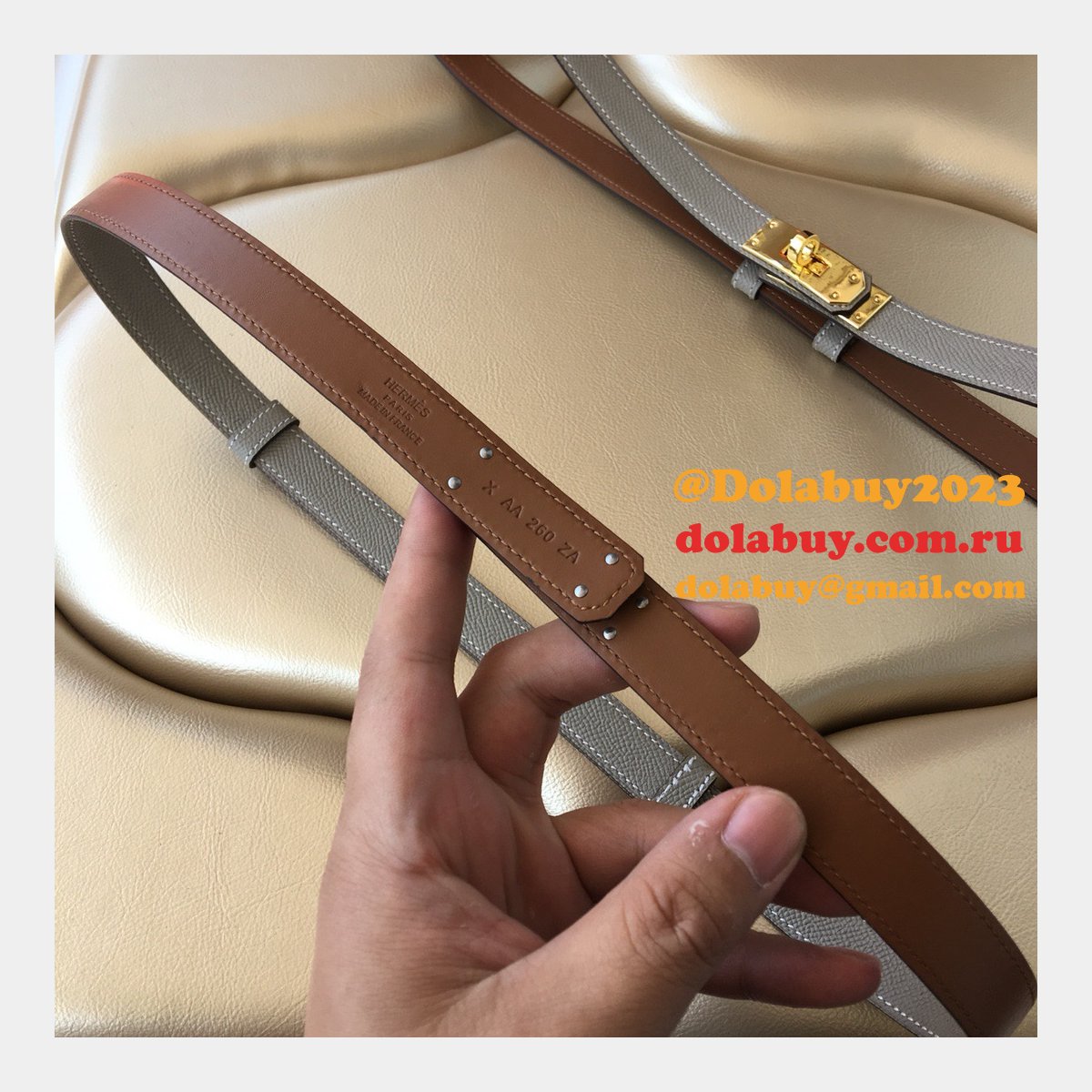 7 Star hottest selling hermes kelly thin belt 17mm