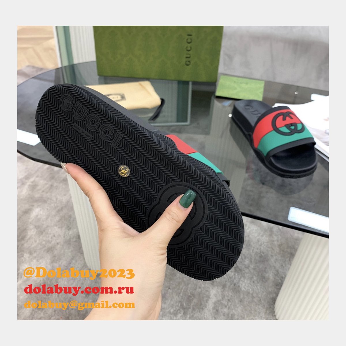 perfect G*u*i quality replica sandals gu7 shoes