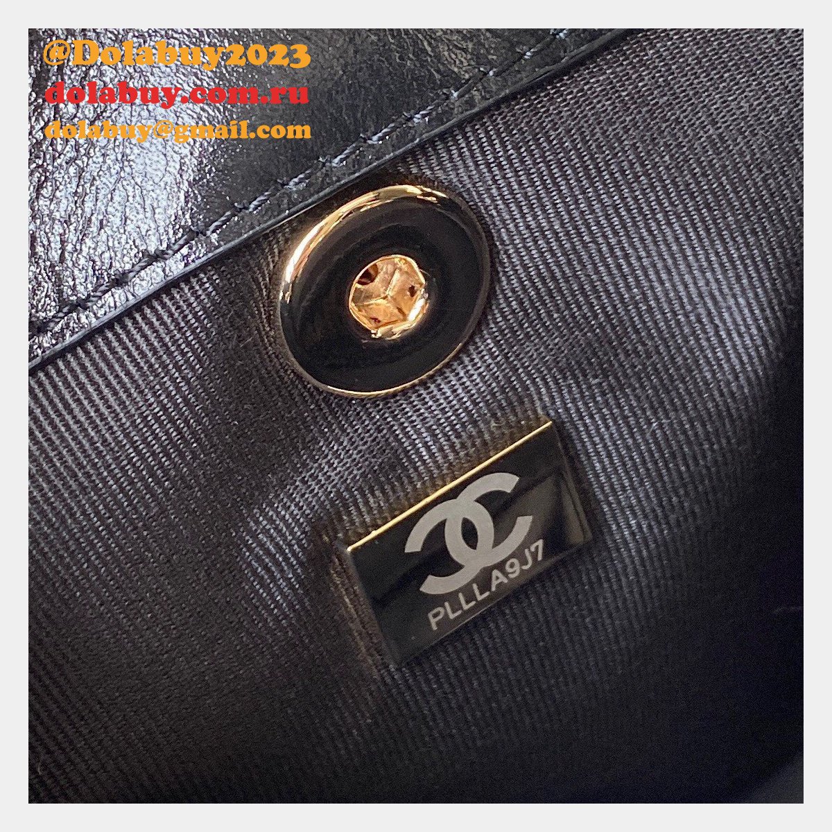 High Quality Replica Designer Backpack AS2908 Black/White Bag 18CM