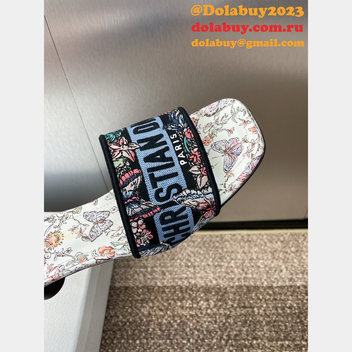 Wholesale 1:1 Mirror Dway Heeled Slide