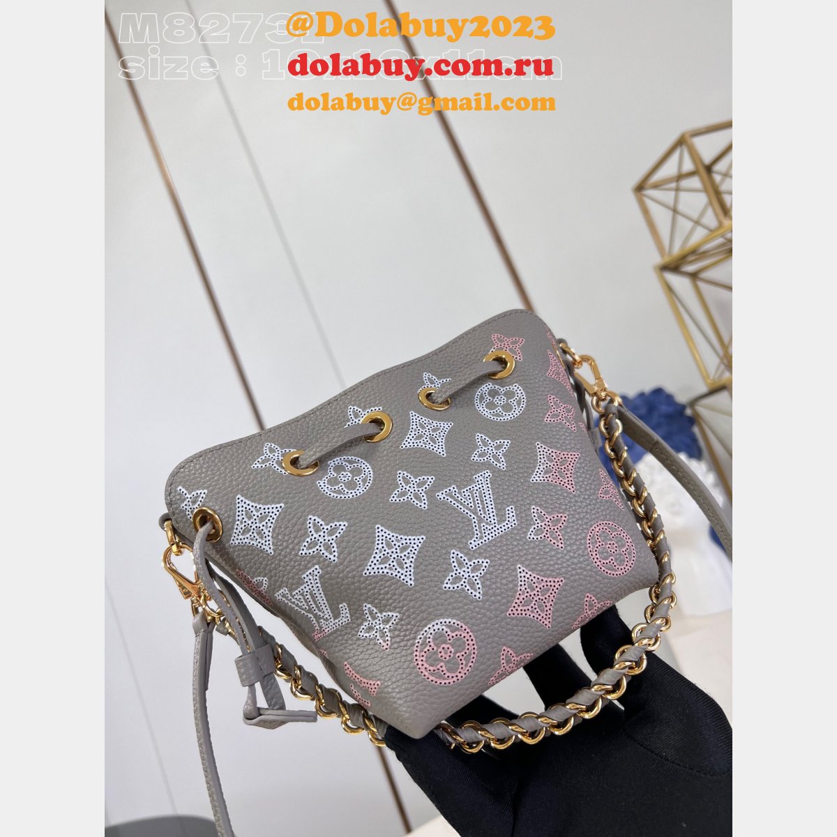 Luxury Pico Bella Mahina M82731 1:1 Gray Louis Vuitton Replica Bag