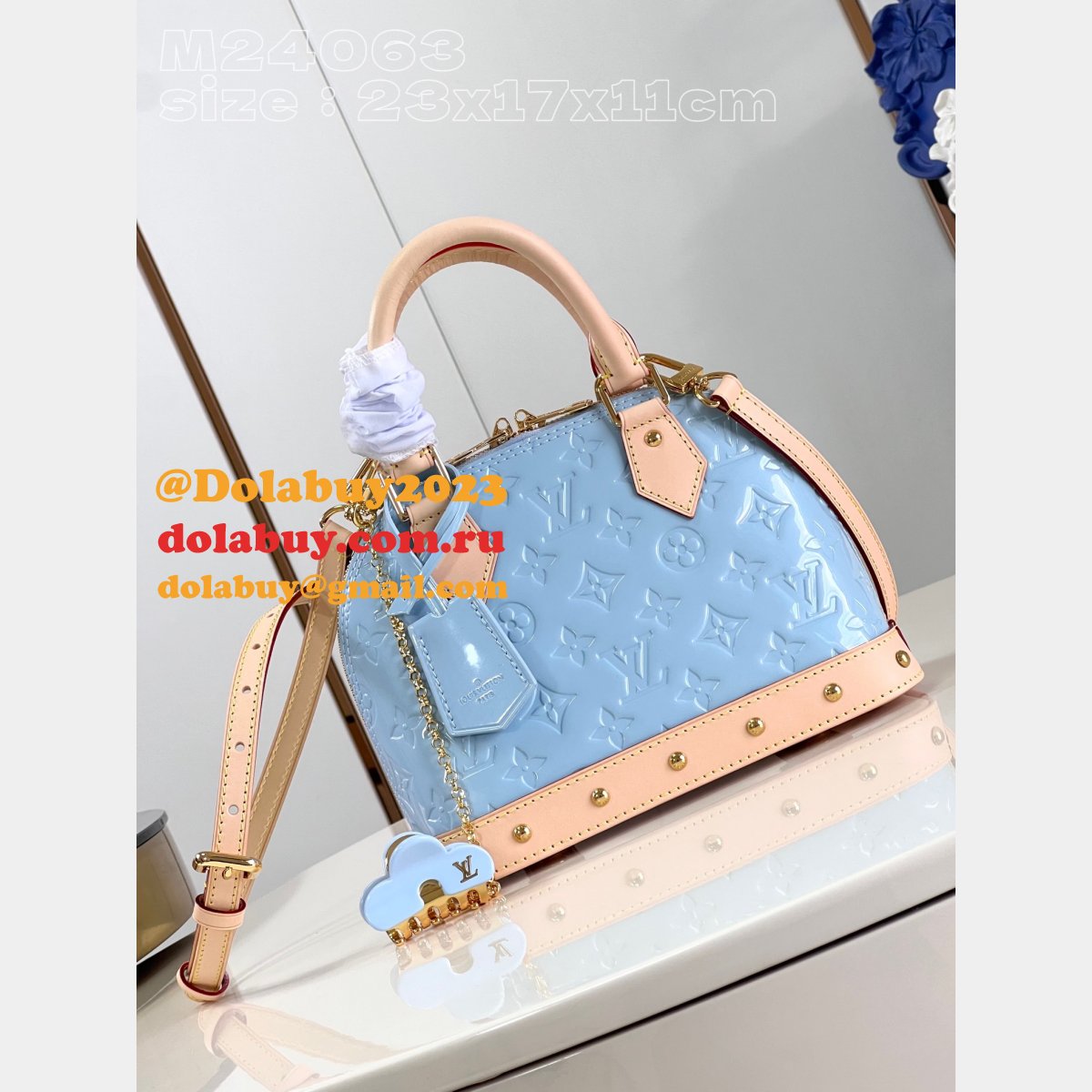 Copy Alma BB Monogram Vernis M24063/M24062/M90611 New Inspired Louis Vuitton