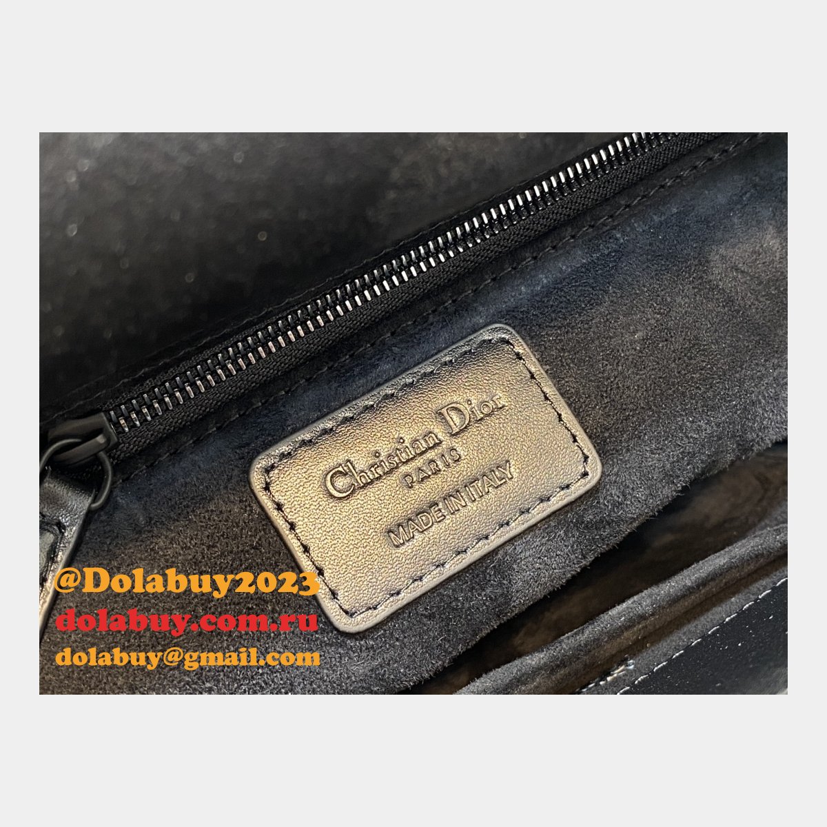 Christian Lady Dior 24cm AAA+ Replica Top Quality Black Bag