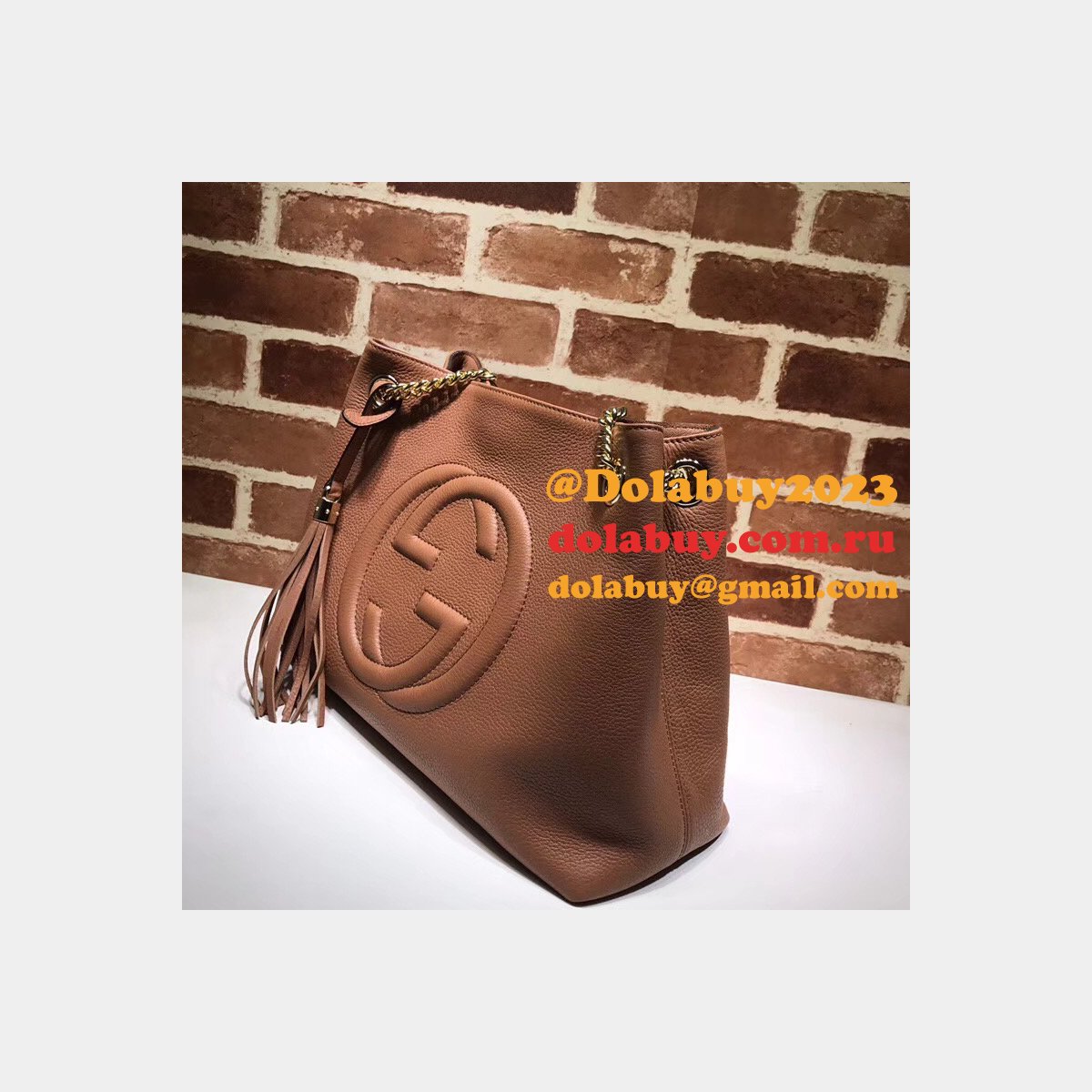 7 star G*u*i replica soho leather shoulder 308982 bag