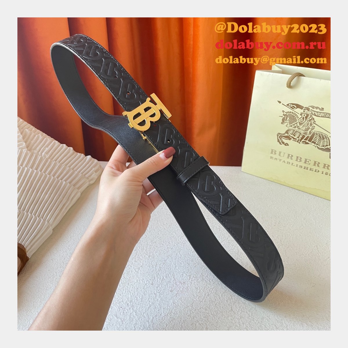 Replica Best Burberry Belt 35MM For Sale