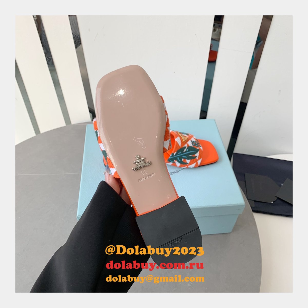 Cheap High End Fake Prada Braided Flower Embroidered Flats Shoes