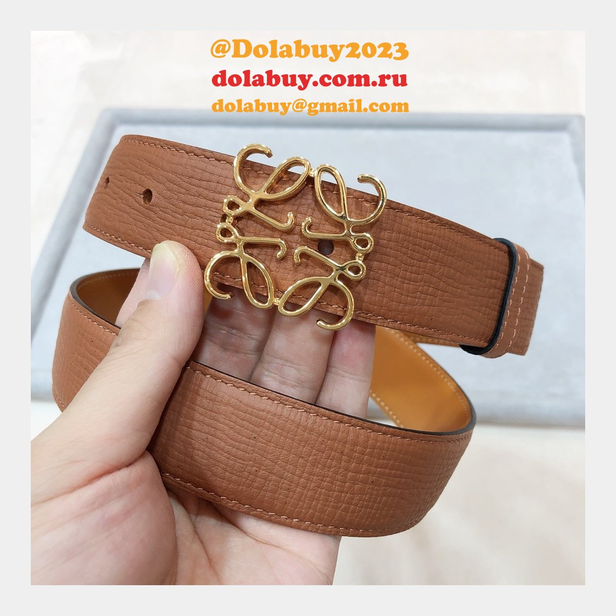 Designer Loewe Regular Knockoff 3.2CM Width Fashion Belts