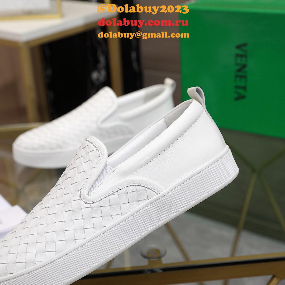 Bottega Veneta Knockoff Flats Intrecciato Nappa Slip On Sneakers Shoes