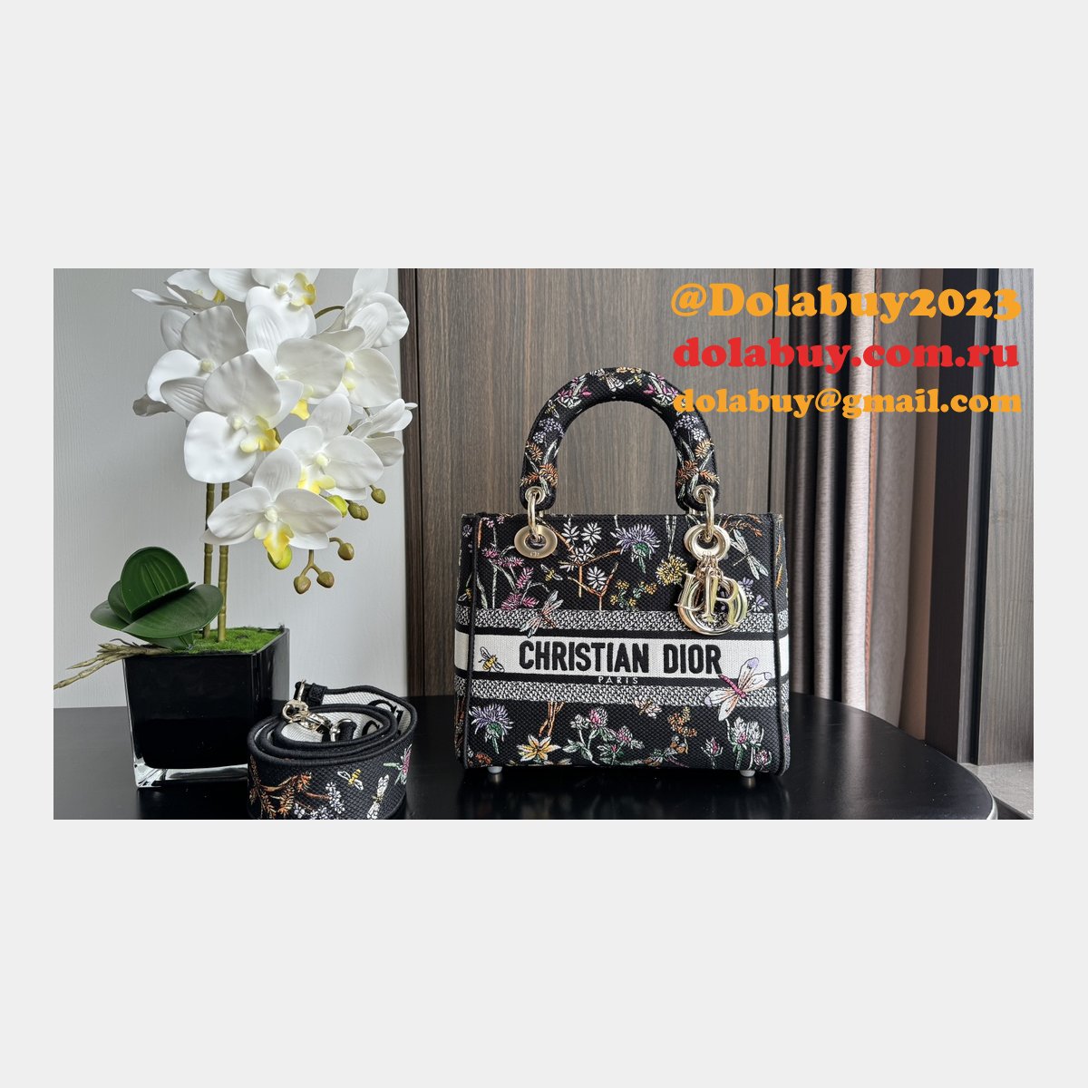 Perfect Christian Dior Lady Dior 24cm Duplicate Bags