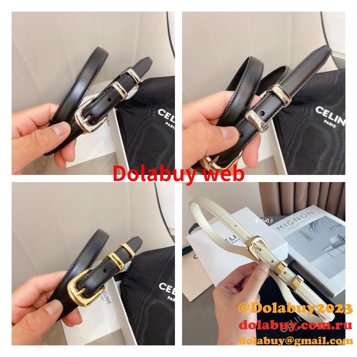Designer Celine 18mm Replica Belts AAA Dolabuy