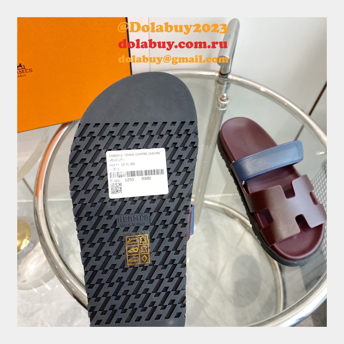 Luxury hermes men Chypre sandal Fashion