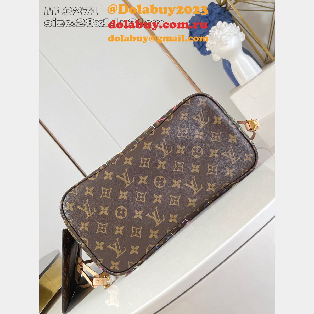 Louis Vuitton Copy LV x TM Neverfull MM Monogram M13271 Bag
