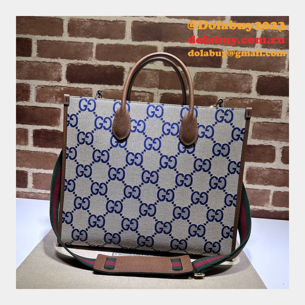 G*u*i jumbo gg tote 678839 perfect high replica designer bag